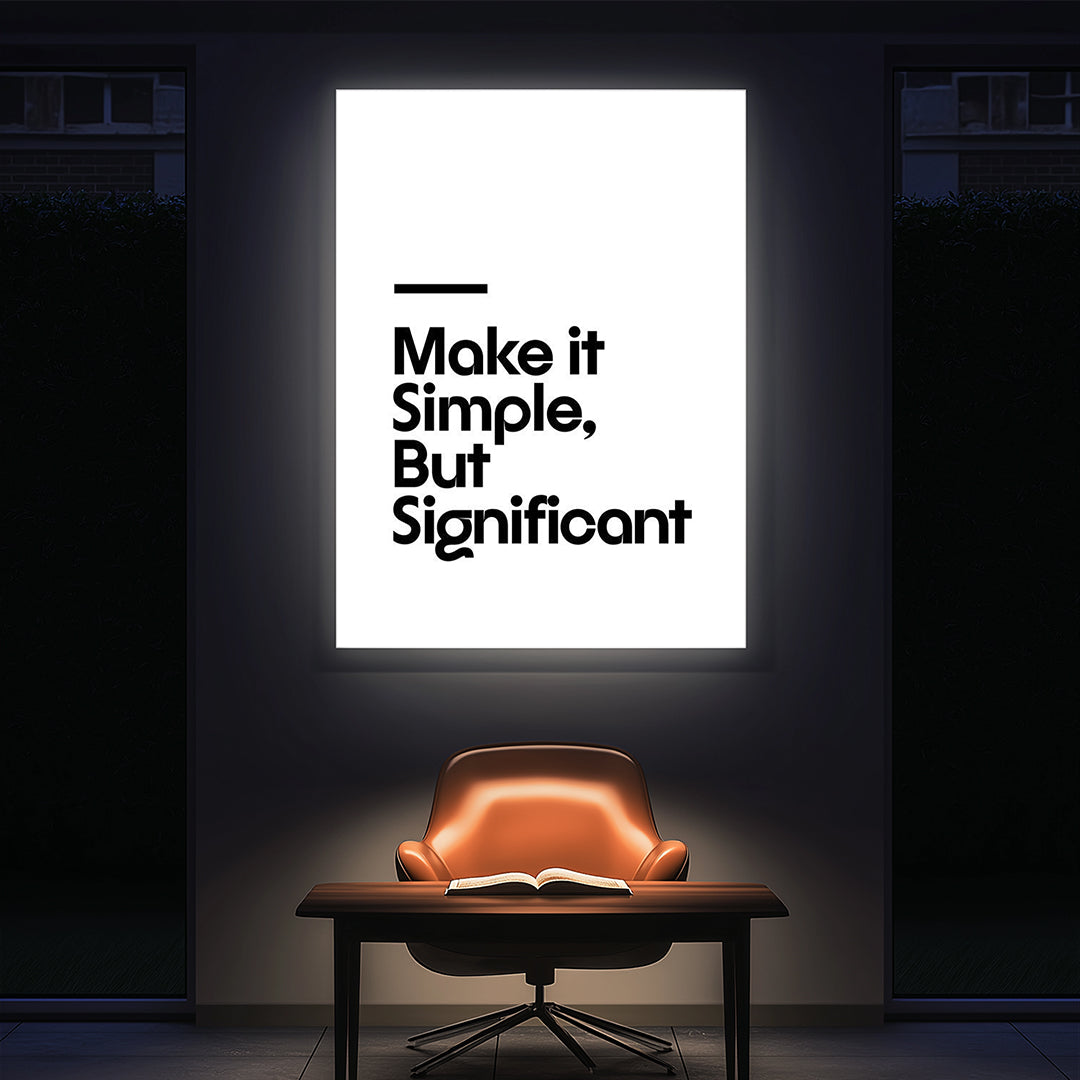 Make It Simple, But Significant Quote – Minimal Wall Art Frame (MV44)