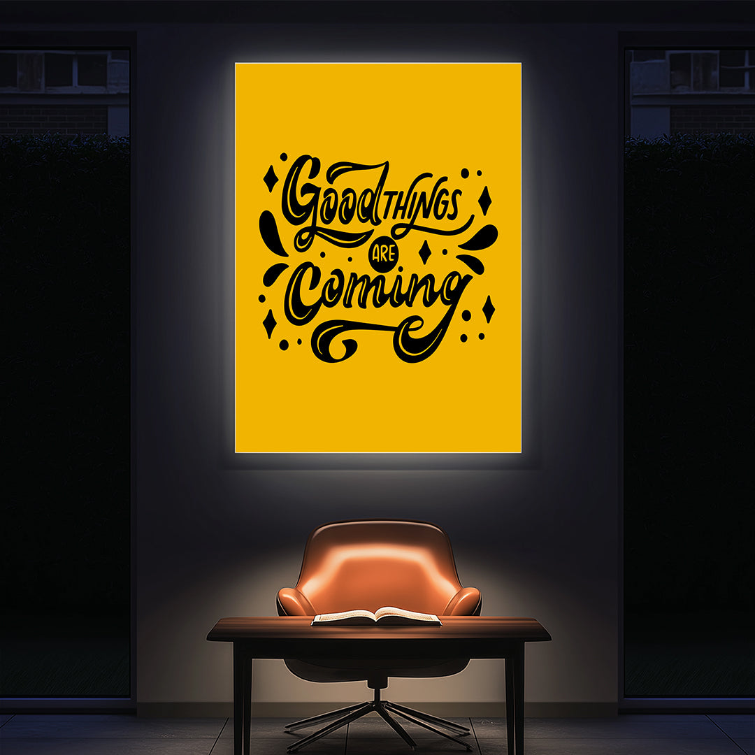 Optimism Quote Wall Art – Good Things Are Coming (MV45)