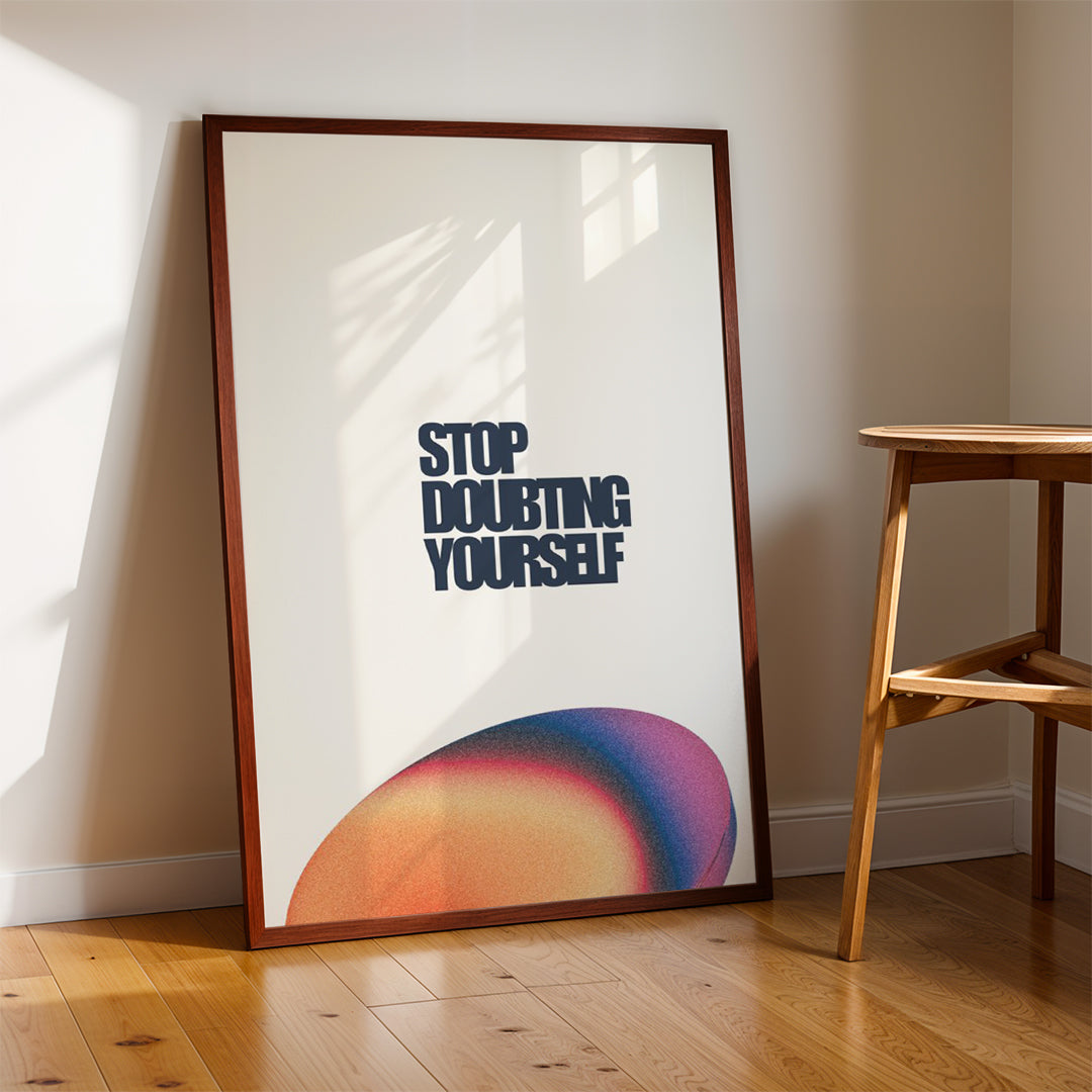 Stop Doubting Yourself – Modern Motivational Wall Art (MV49)