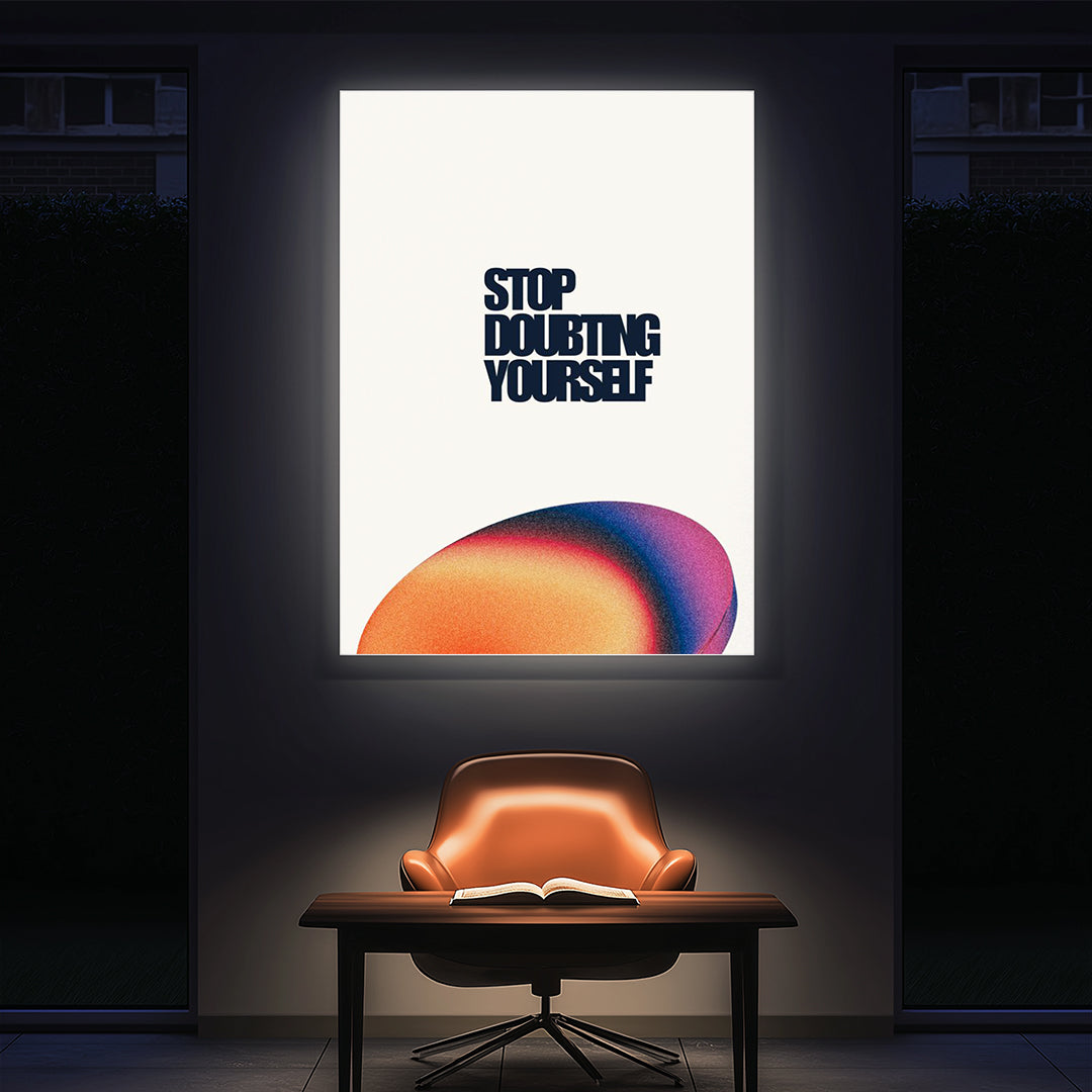 Stop Doubting Yourself – Modern Motivational Wall Art (MV49)