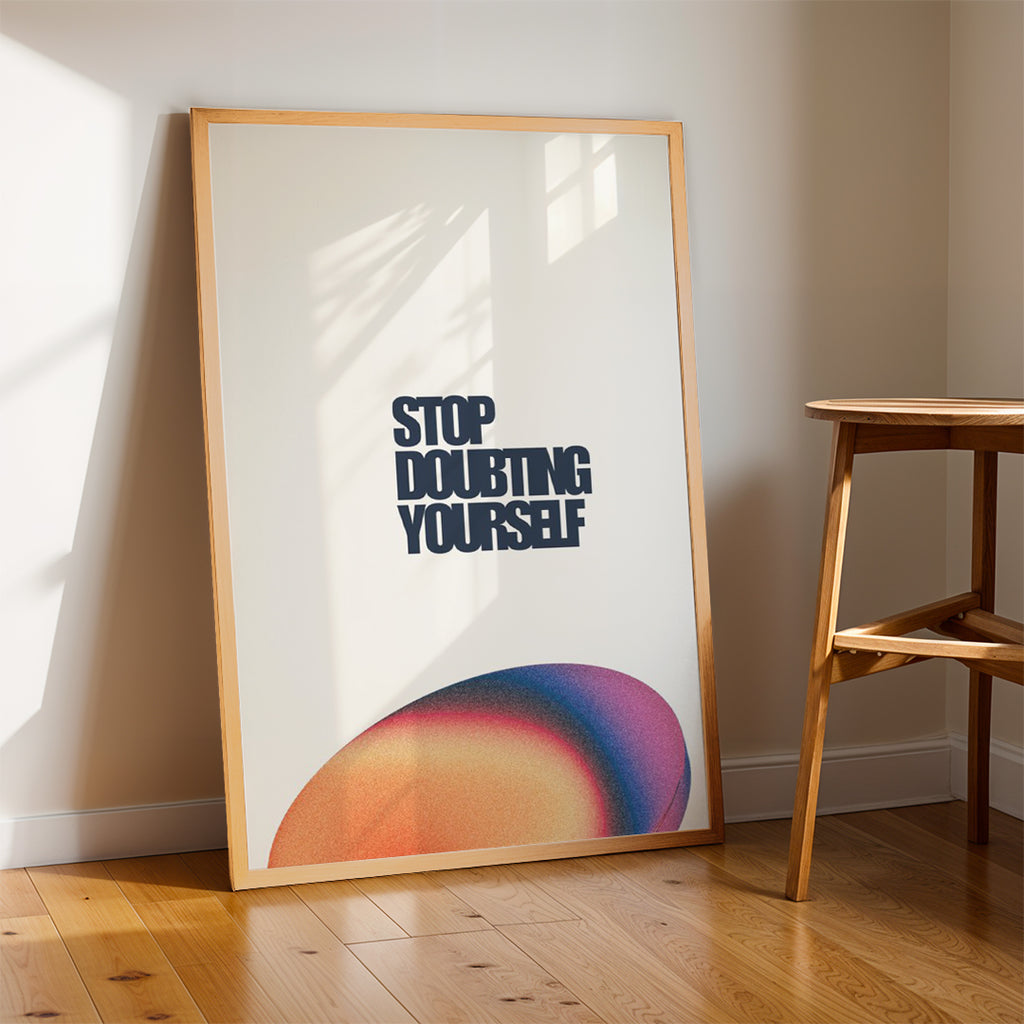 Stop Doubting Yourself – Modern Motivational Wall Art (MV49)