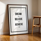 Dream. Believe. Achieve. – Modern Minimal Wall Art (MV7)