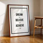 Dream. Believe. Achieve. – Modern Minimal Wall Art (MV7)