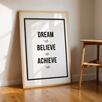 Dream. Believe. Achieve. – Modern Minimal Wall Art (MV7)