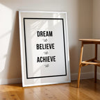 Dream. Believe. Achieve. – Modern Minimal Wall Art (MV7)