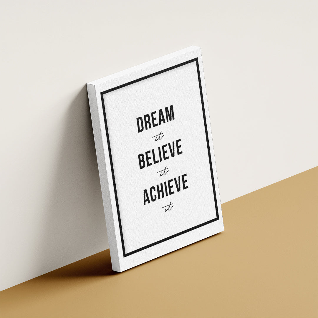 Dream. Believe. Achieve. – Modern Minimal Wall Art (MV7)