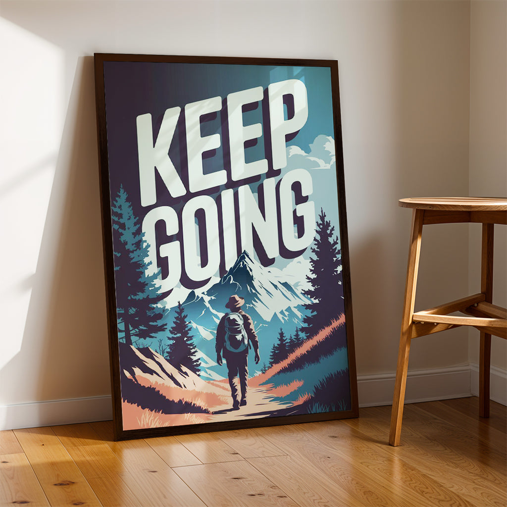 Keep Going – Inspirational Quote Wall Art (MV8)