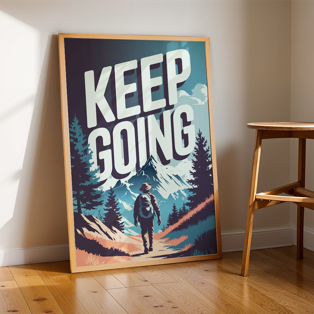 Keep Going – Inspirational Quote Wall Art (MV8)