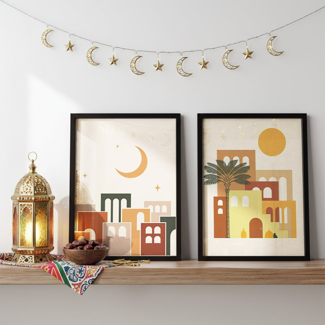 Crescent Town Ramadan Wall Art - 2 Frames Bundle (RM1)