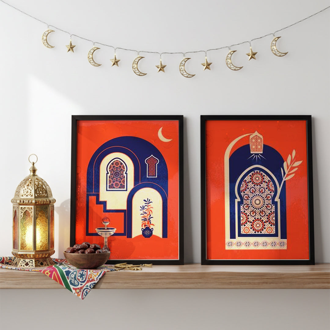 Moroccan Style Ramadan Wall Art - 2 Frames Bundle (RM11)