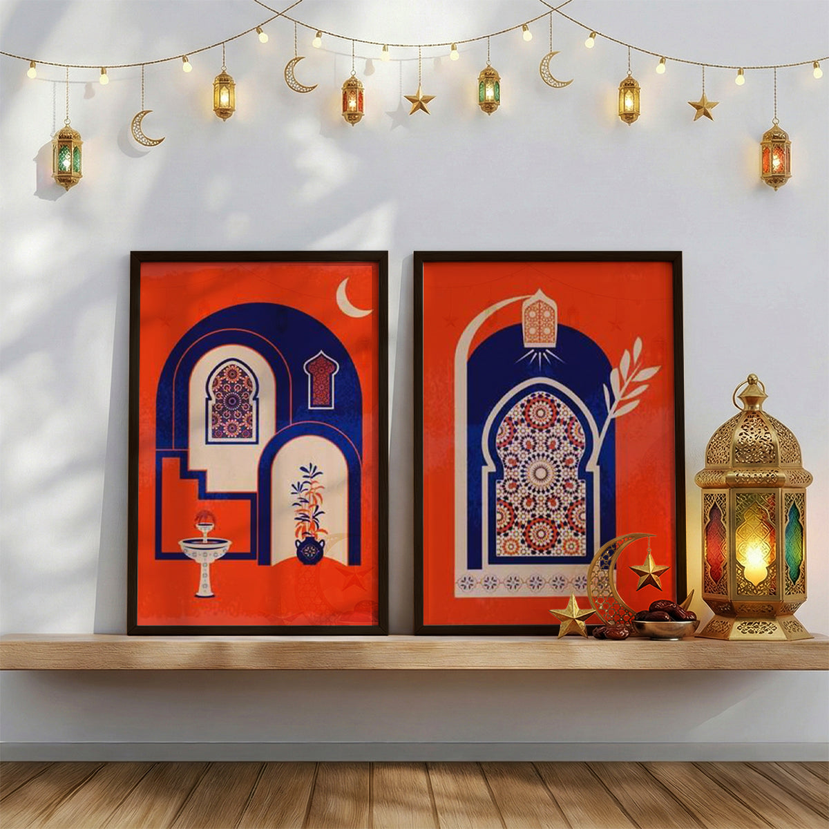 Moroccan Style Ramadan Wall Art - 2 Frames Bundle (RM11)