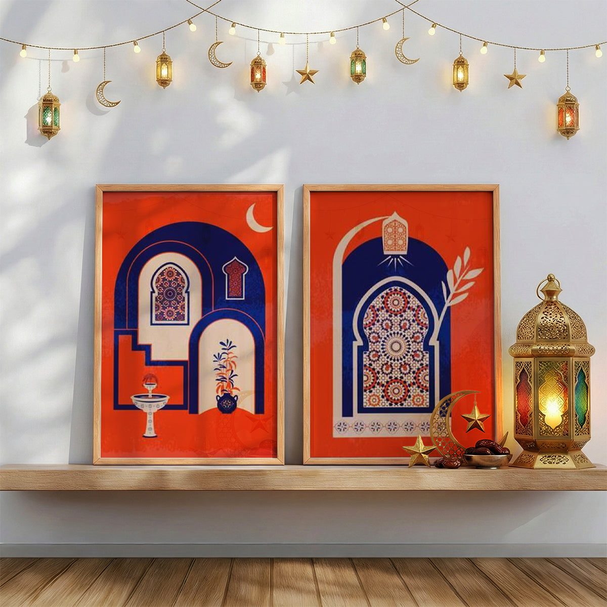 Moroccan Style Ramadan Wall Art - 2 Frames Bundle (RM11)