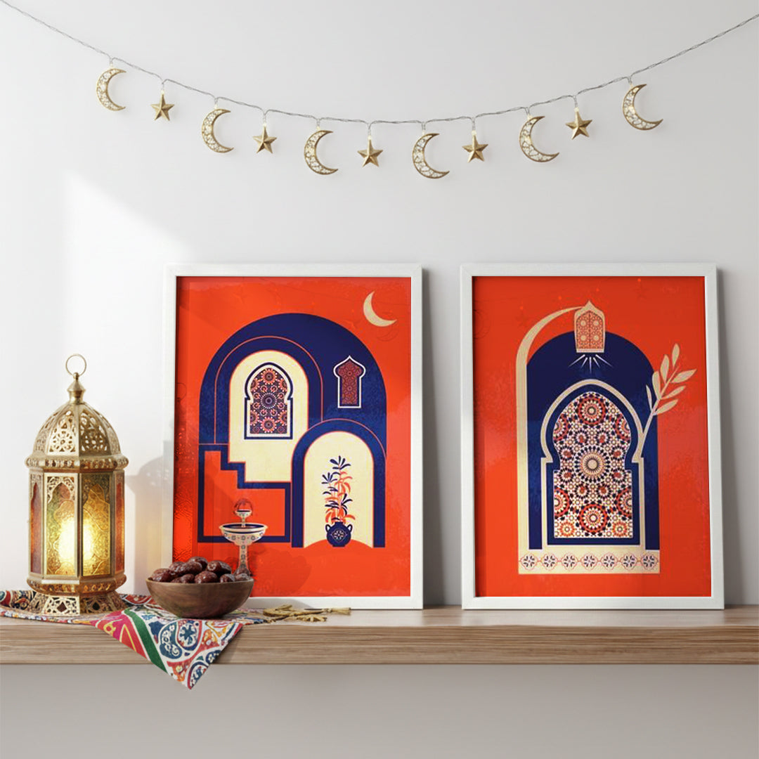 Moroccan Style Ramadan Wall Art - 2 Frames Bundle (RM11)