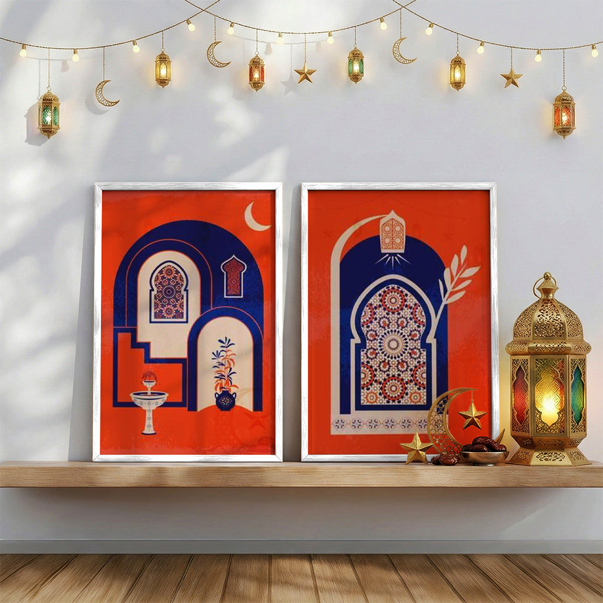 Moroccan Style Ramadan Wall Art - 2 Frames Bundle (RM11)