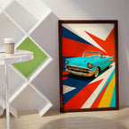 Blue Car Wall Art (SP10)