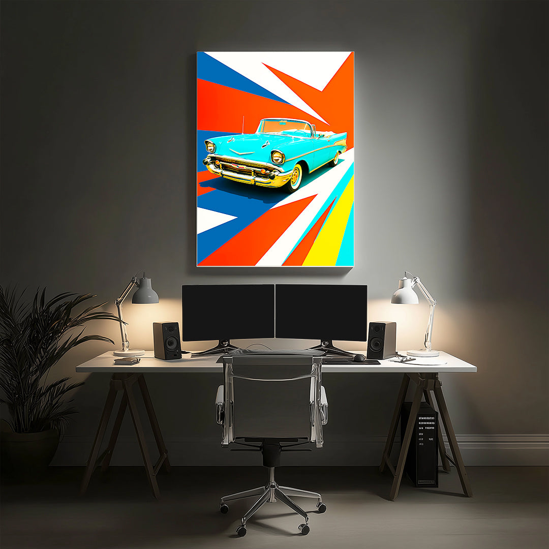 Blue Car Wall Art (SP10)