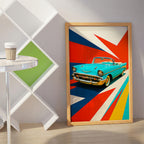 Blue Car Wall Art (SP10)
