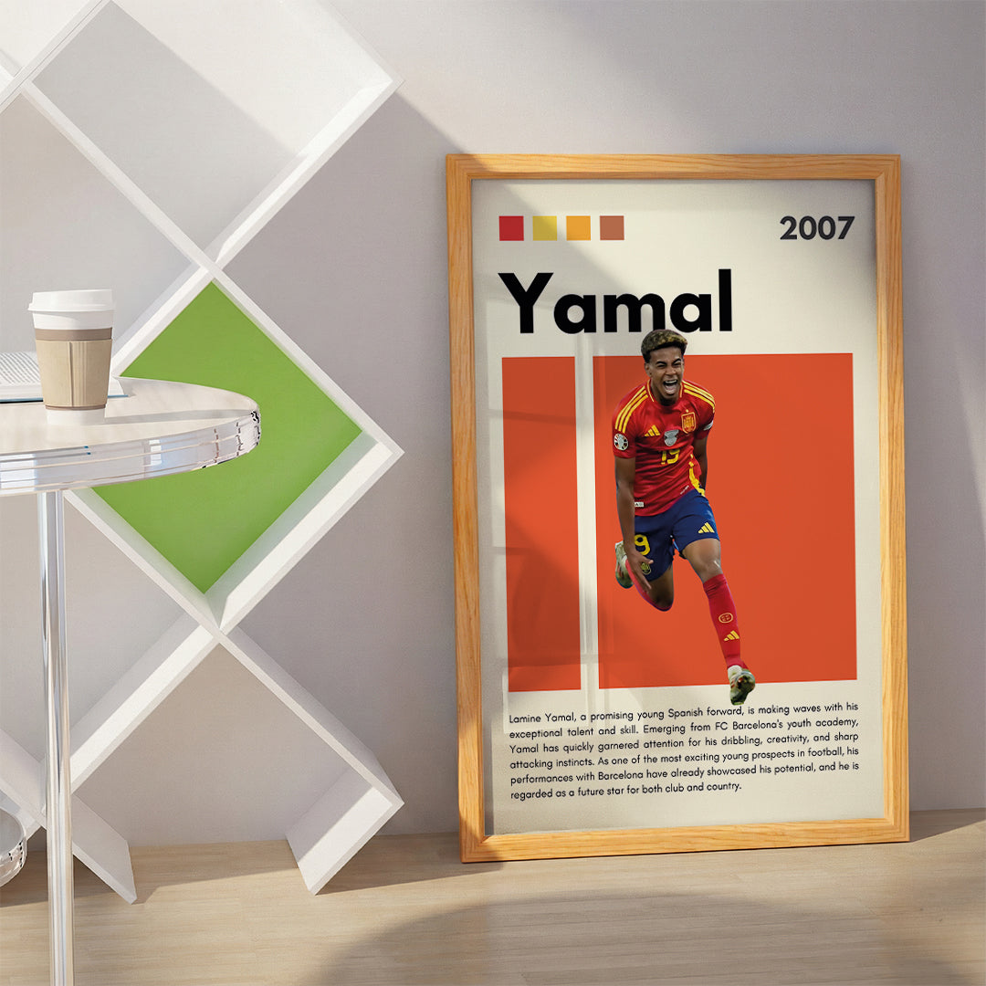 Lamine Yamal Football Wall Art (SP18)
