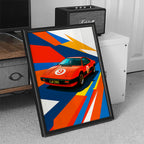 Blue Sports Car Wall Art (SP19)