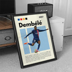 Ousmane Dembélé Football Wall Art (SP20)