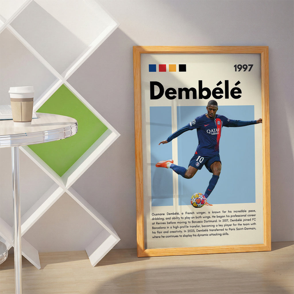 Ousmane Dembélé Football Wall Art (SP20)