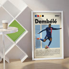 Ousmane Dembélé Football Wall Art (SP20)