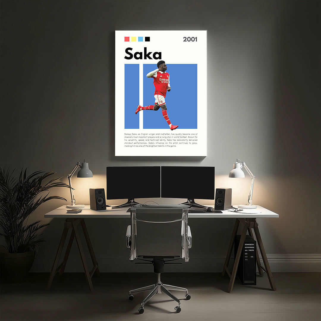 Bukayo Saka Football Wall Art (SP22)