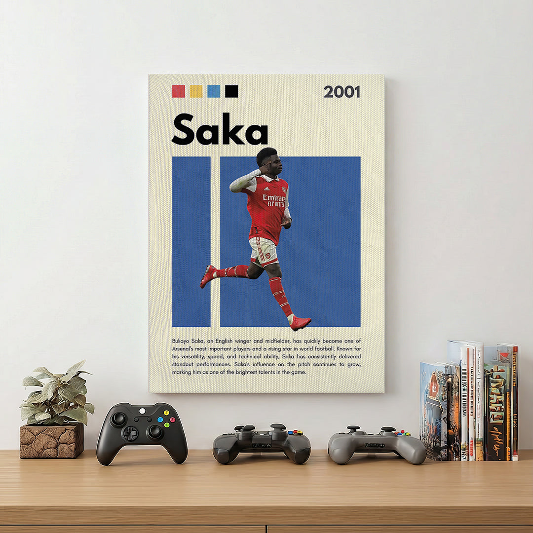 Bukayo Saka Football Wall Art (SP22)