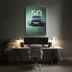 Green Sports Car Wall Art (SP31)