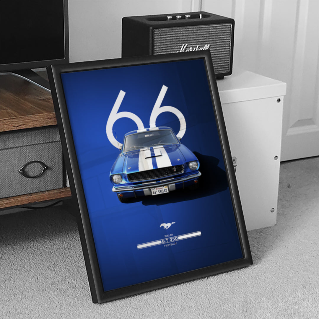 Blue Sports Car Wall Art (SP33)