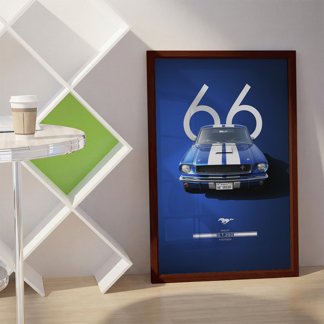 Blue Sports Car Wall Art (SP33)