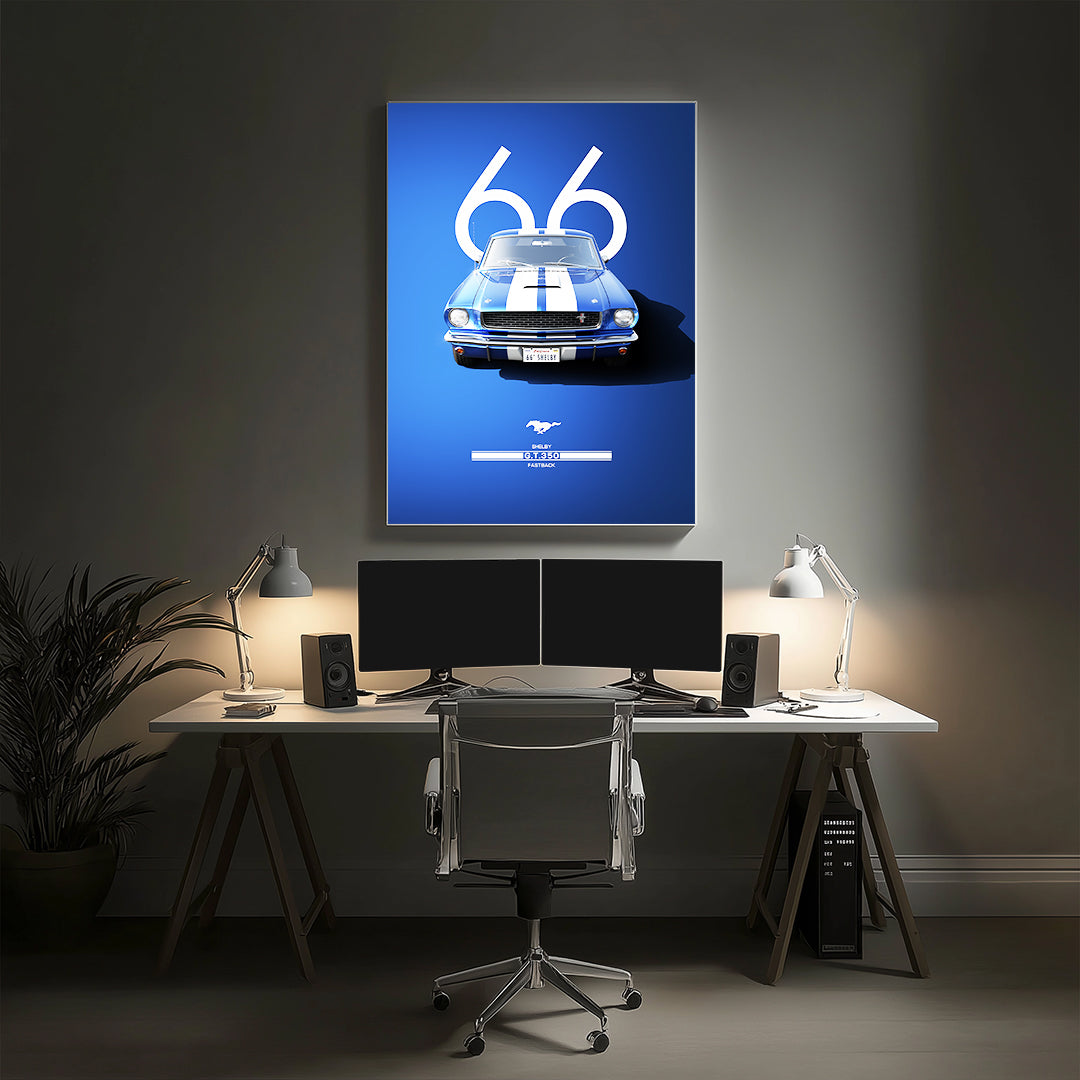 Blue Sports Car Wall Art (SP33)