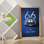 Blue Sports Car Wall Art (SP33)