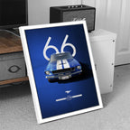 Blue Sports Car Wall Art (SP33)