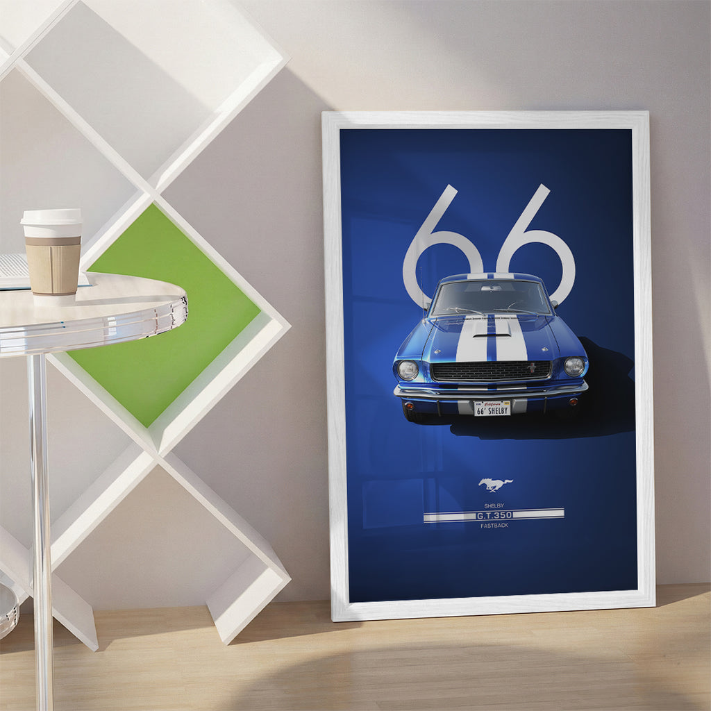 Blue Sports Car Wall Art (SP33)