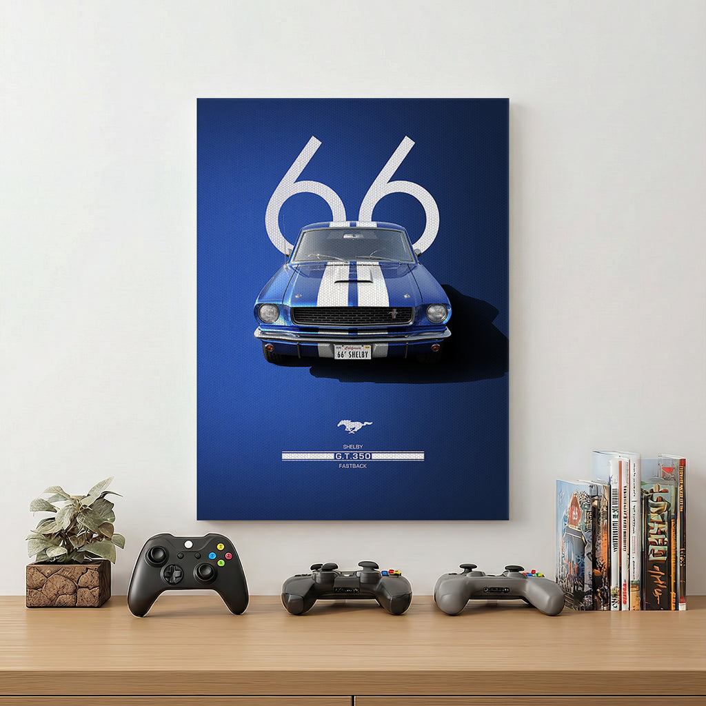 Blue Sports Car Wall Art (SP33)