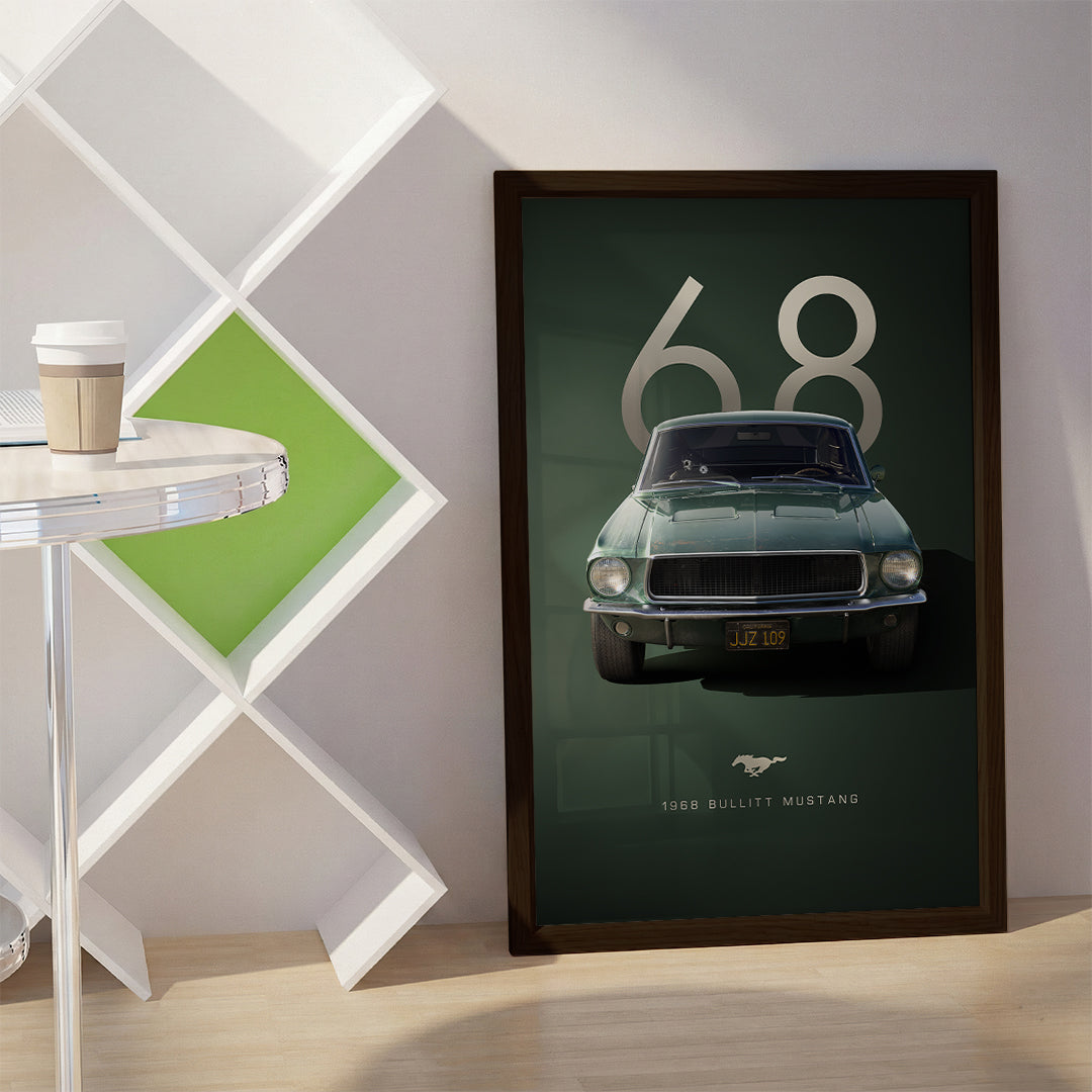 Green Sports Car Wall Art (SP34)