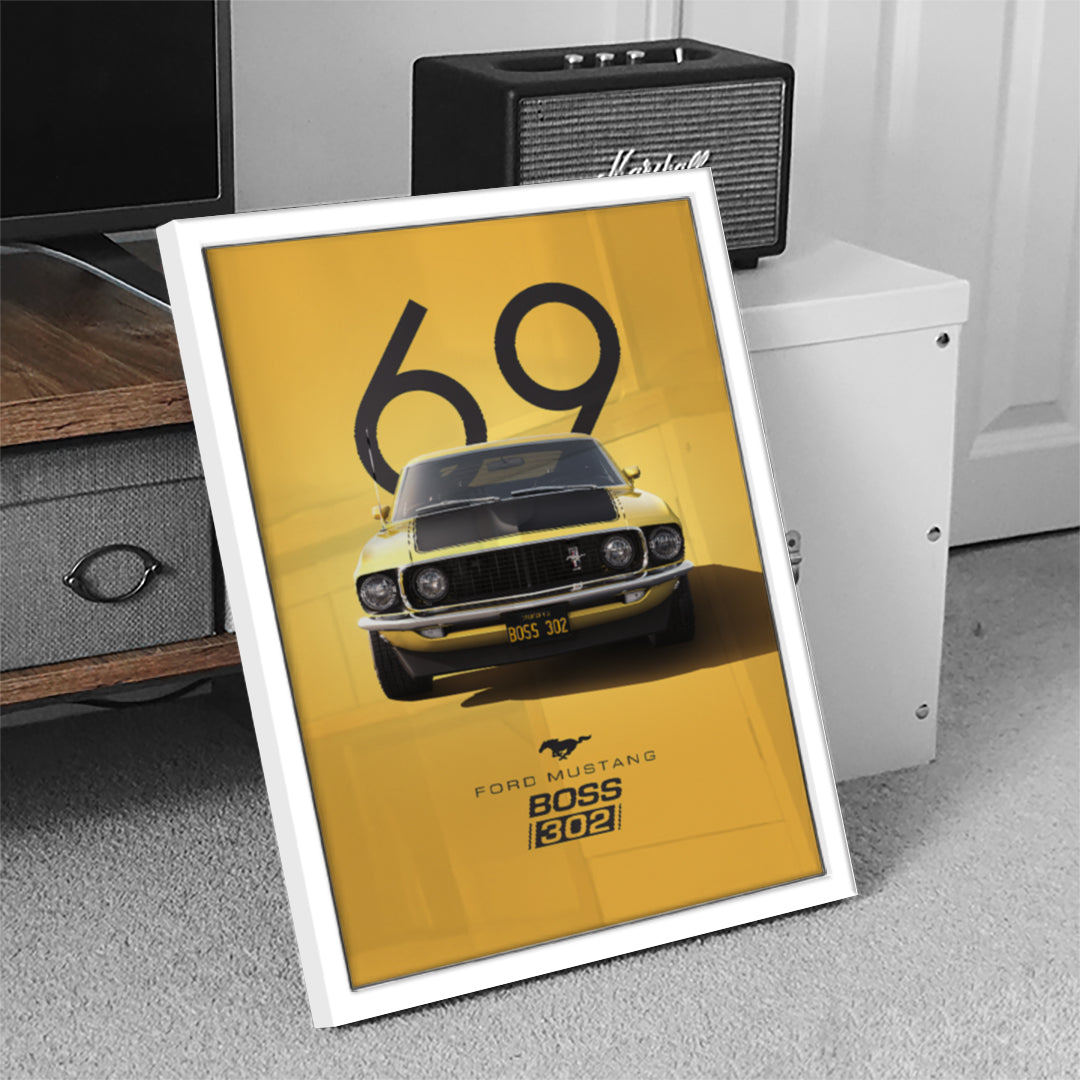 Yellow Sports Car Wall Art (SP35)