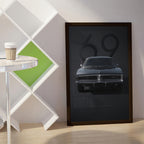 Black Sports Car Wall Art (SP36)