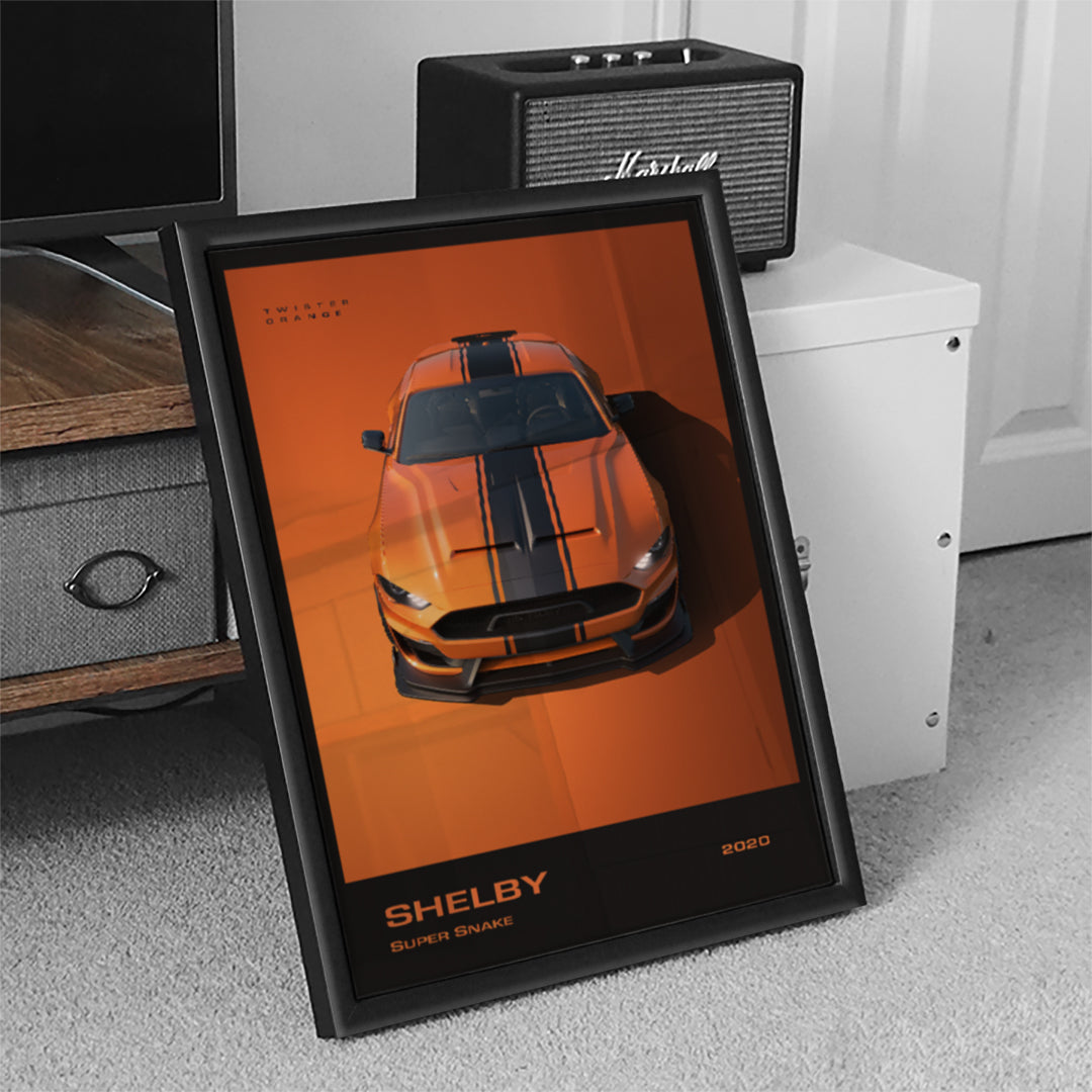 Orange Sports Car Wall Art (SP37)
