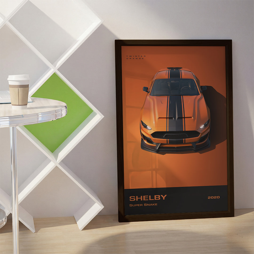 Orange Sports Car Wall Art (SP37)