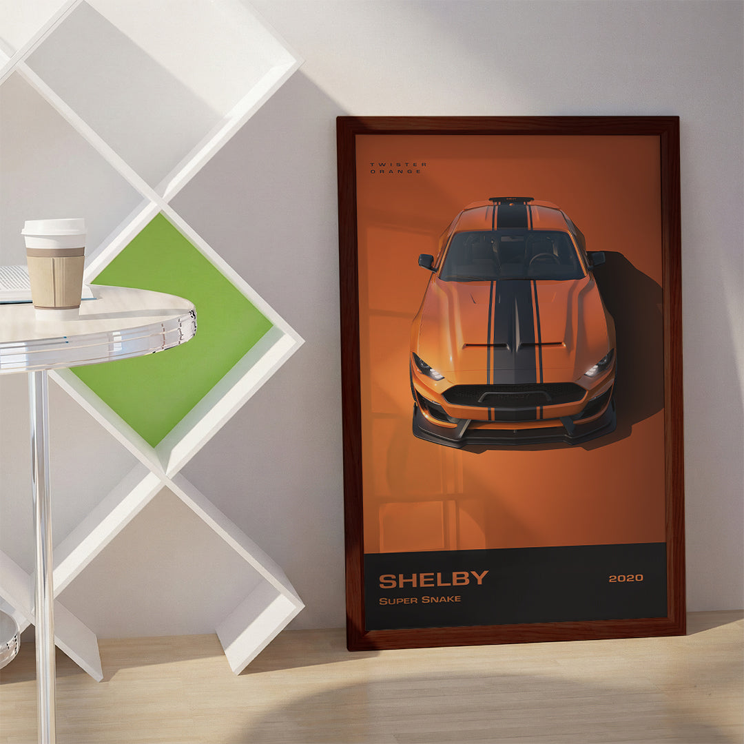 Orange Sports Car Wall Art (SP37)