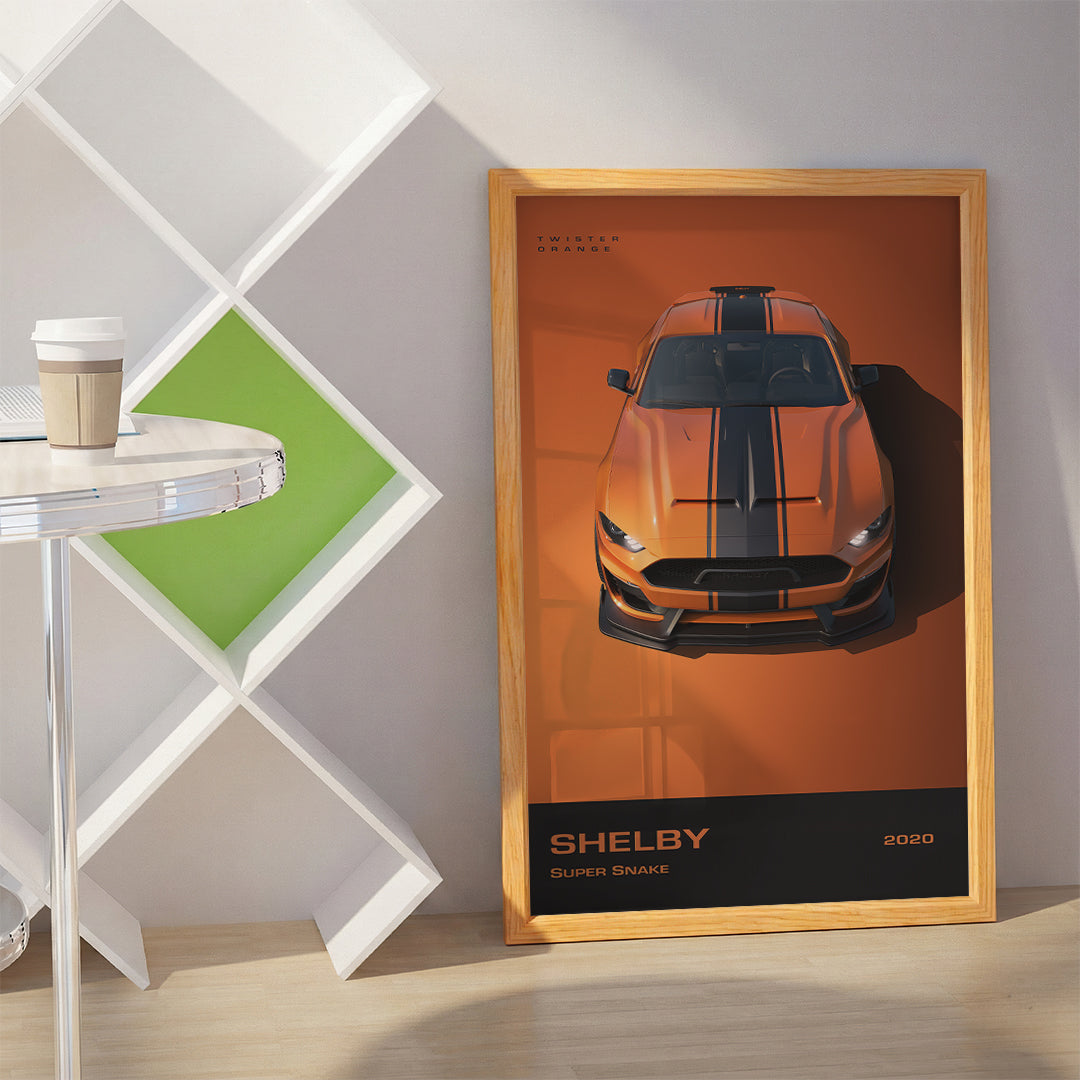 Orange Sports Car Wall Art (SP37)