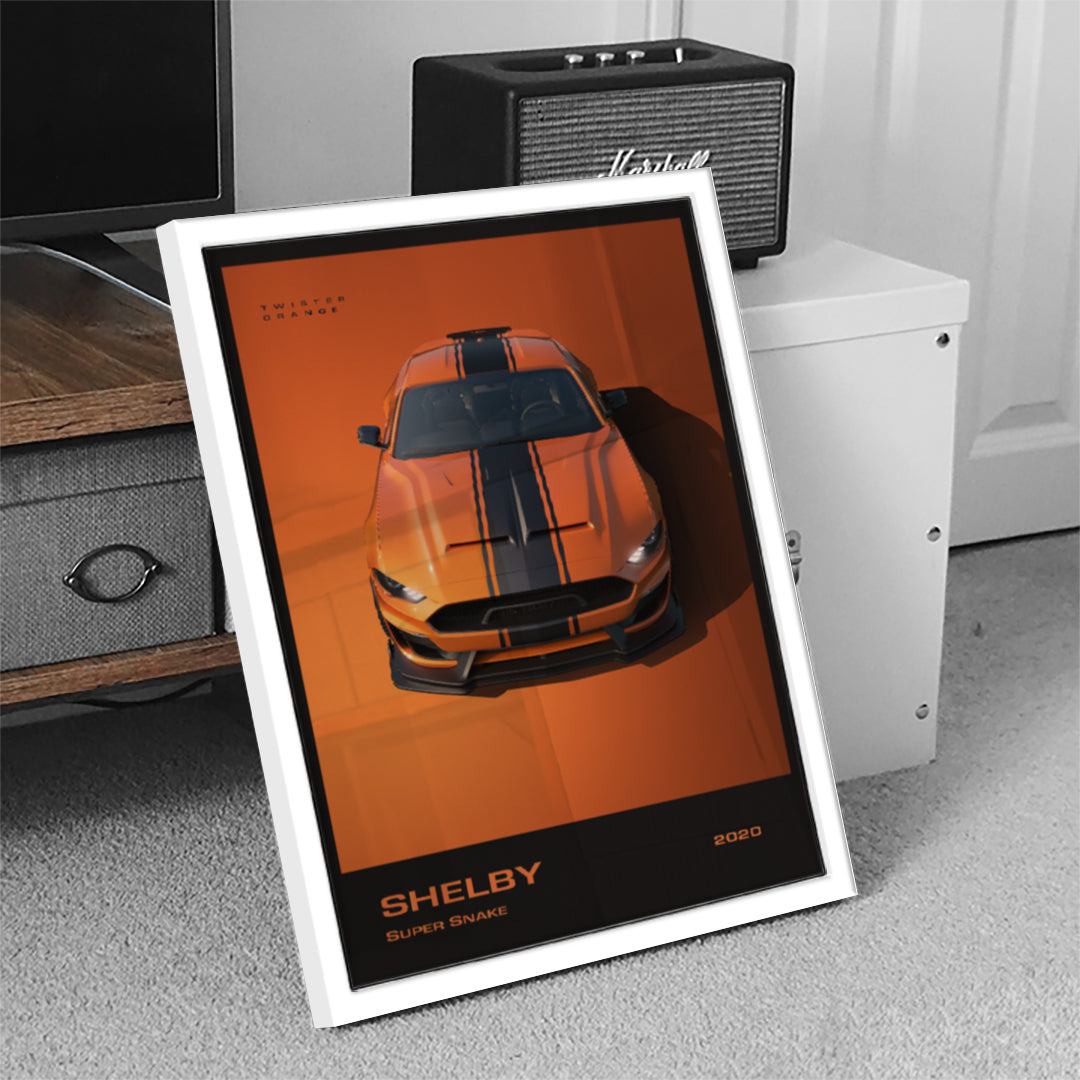 Orange Sports Car Wall Art (SP37)