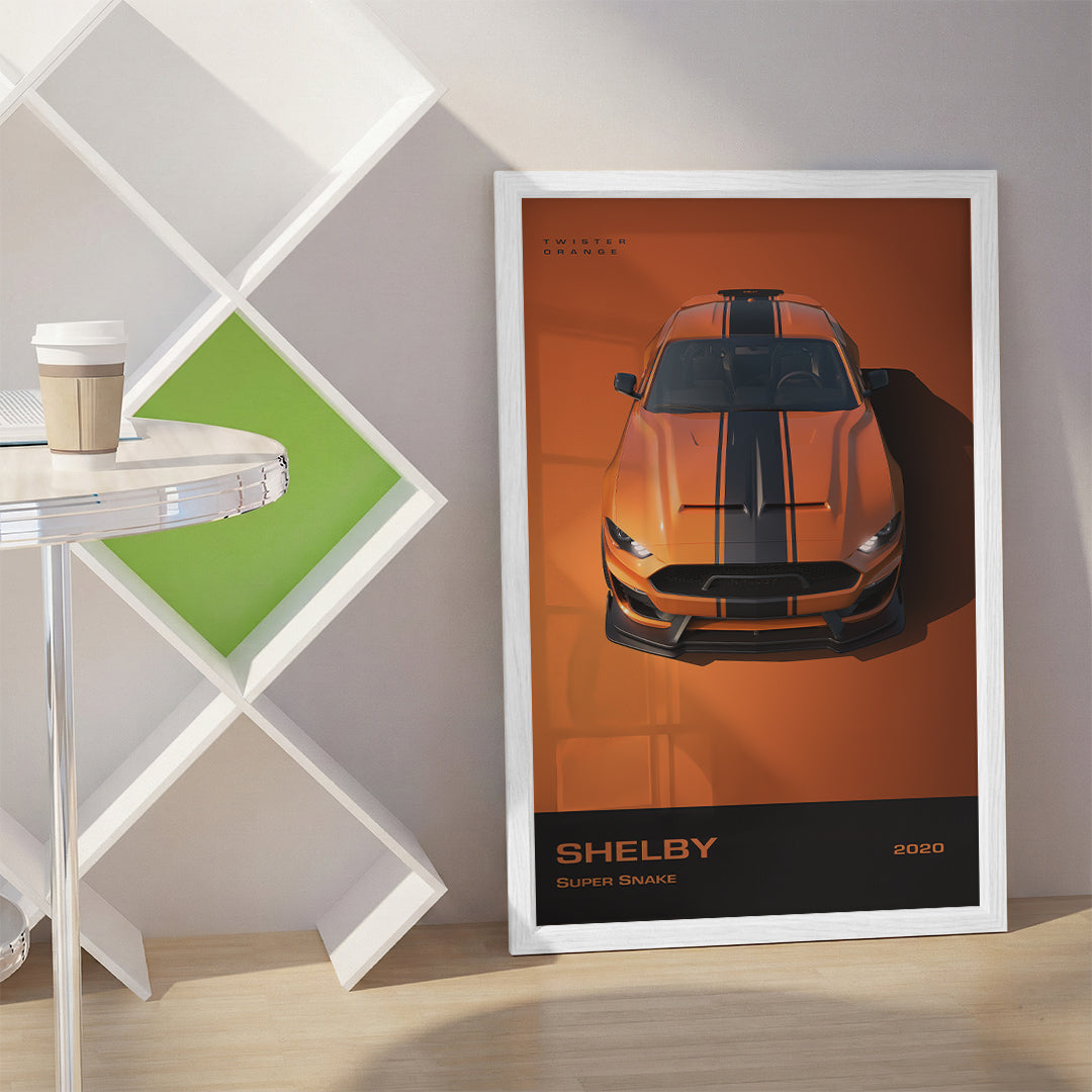 Orange Sports Car Wall Art (SP37)