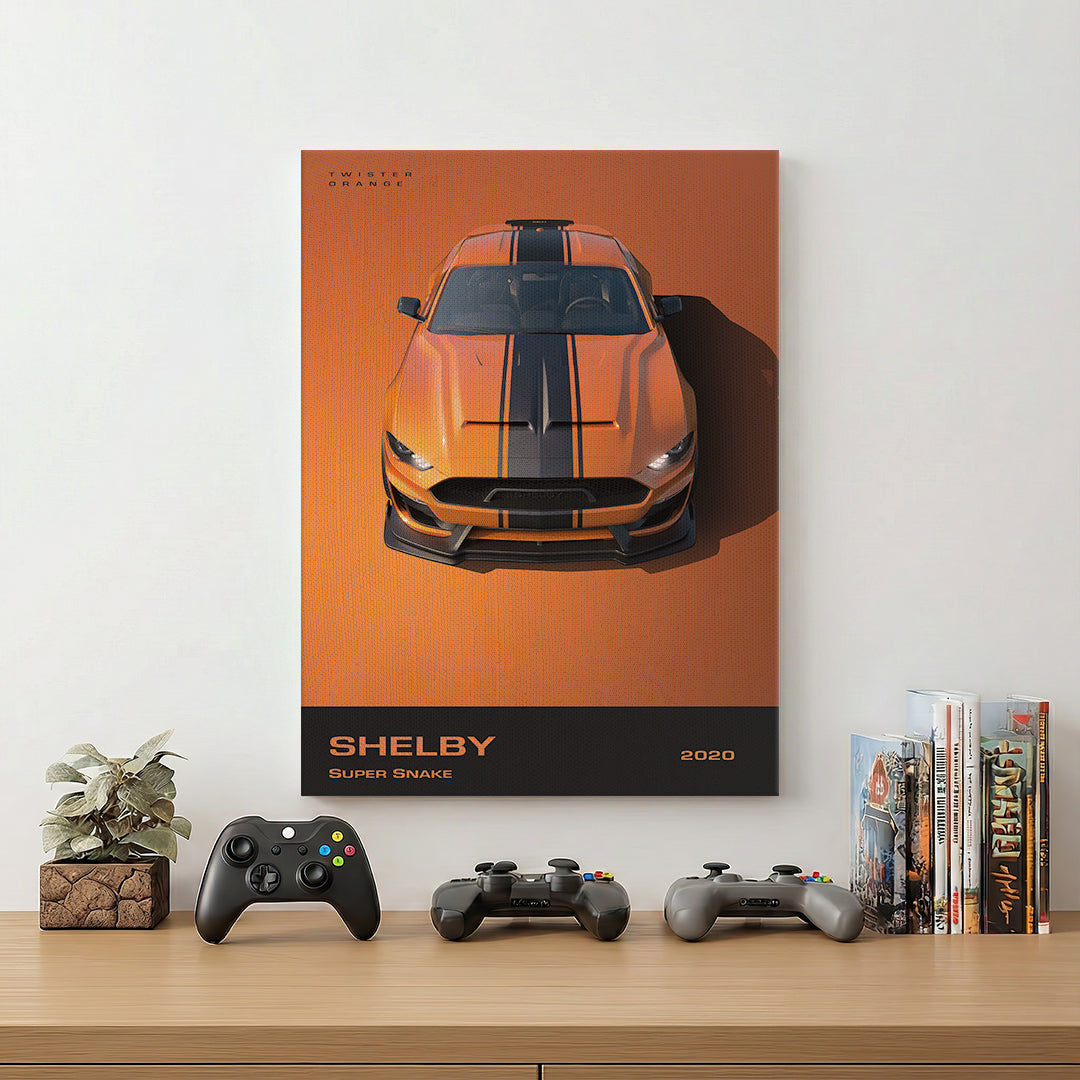 Orange Sports Car Wall Art (SP37)