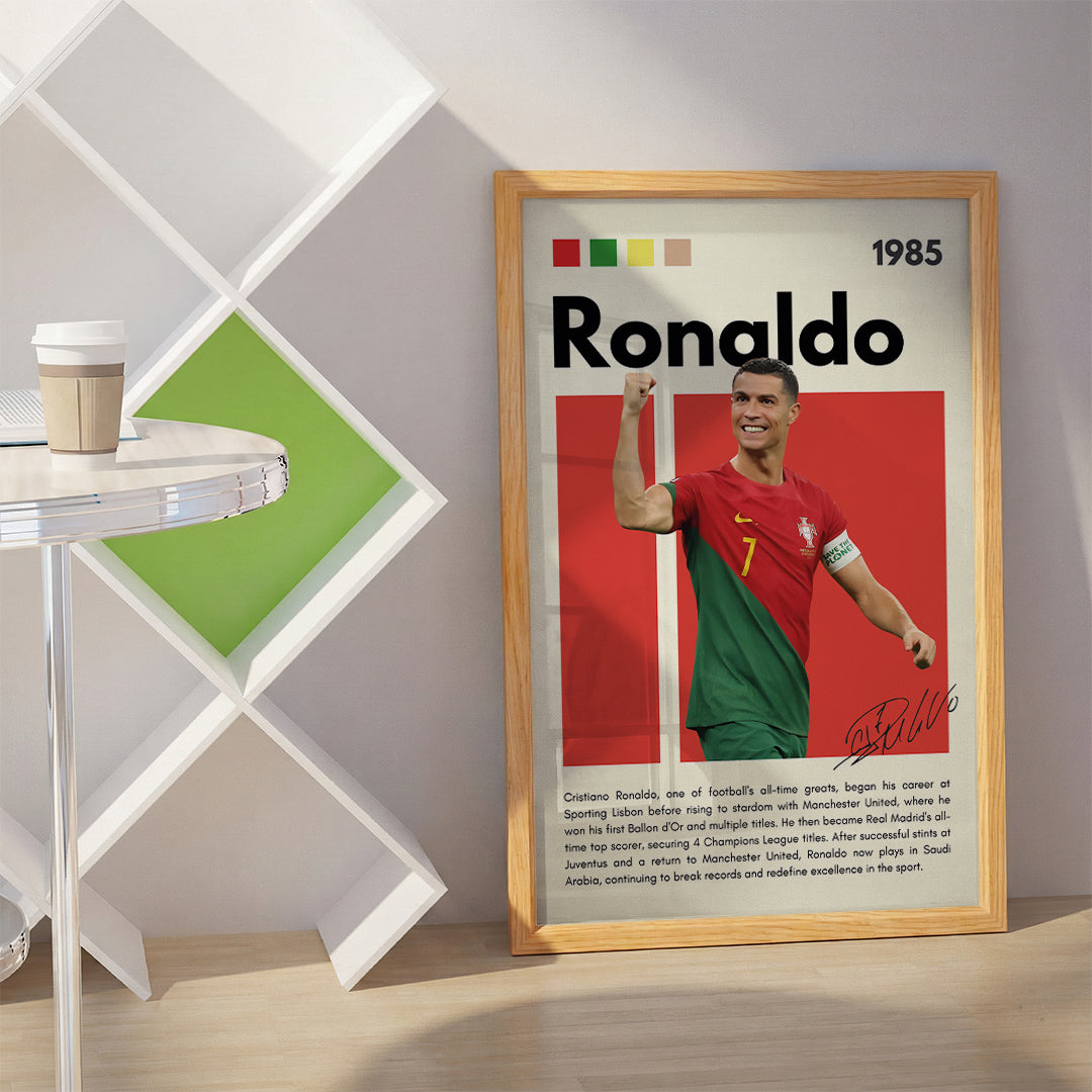 Cristiano Ronaldo Football Wall Art (SP4)