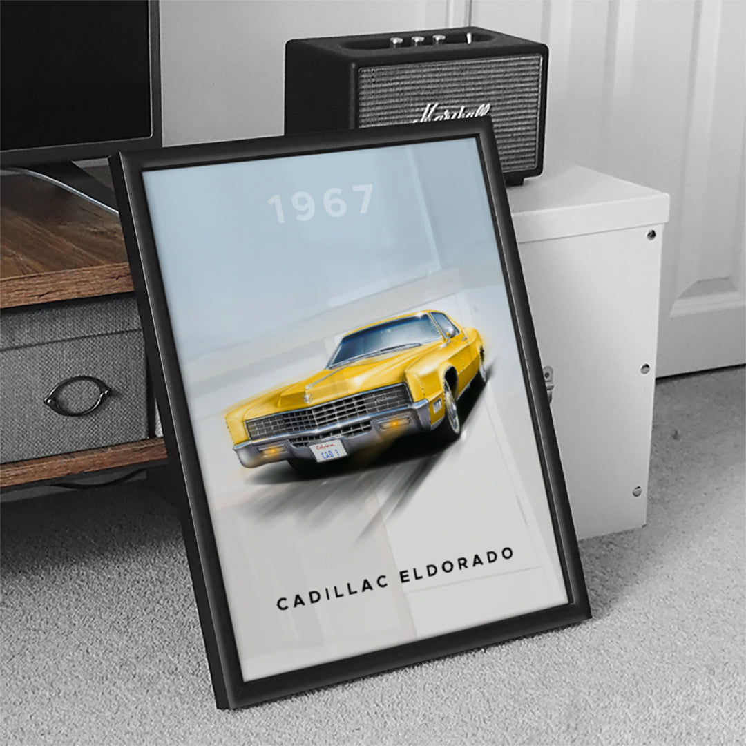 Yellow Sports Car Wall Art (SP42)