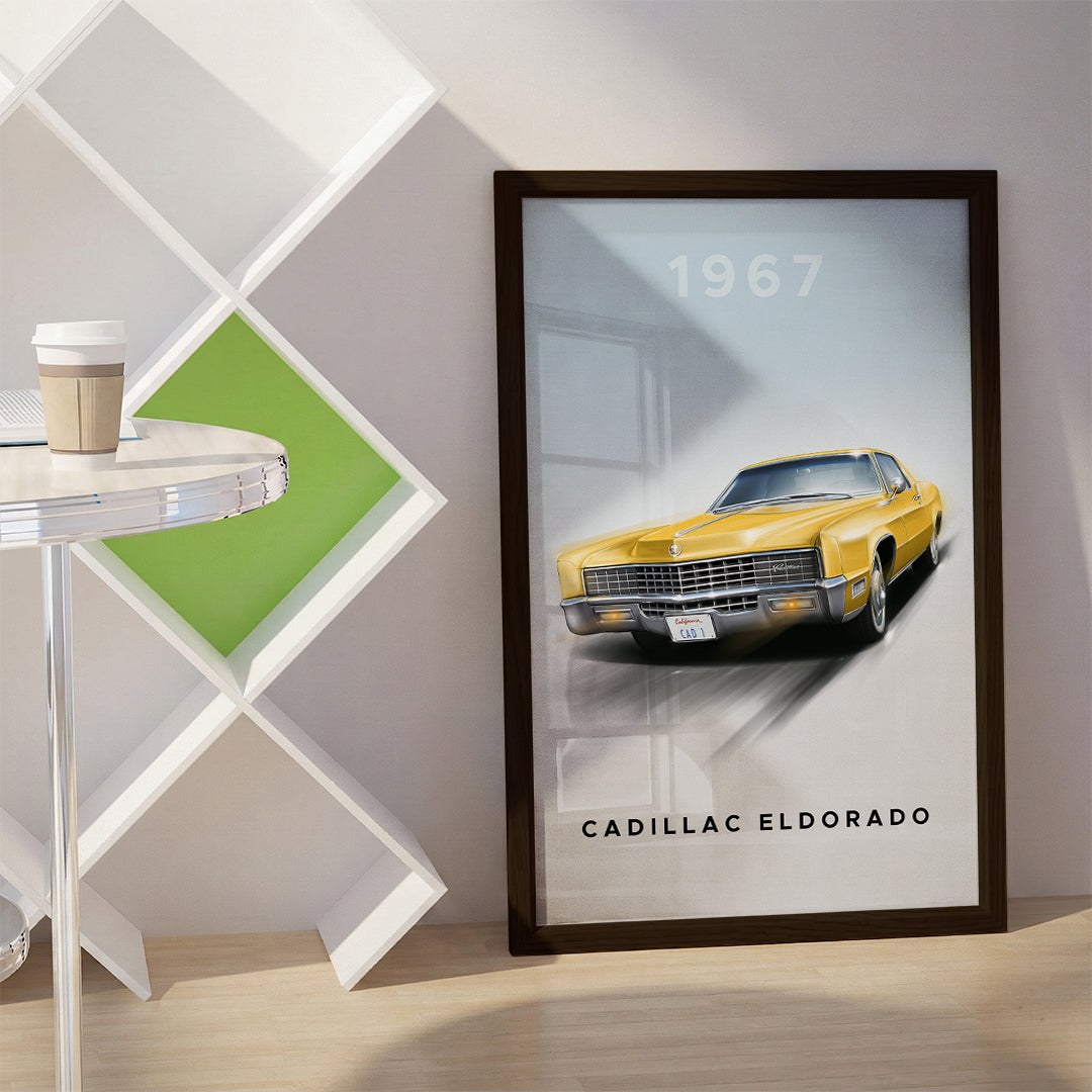 Yellow Sports Car Wall Art (SP42)