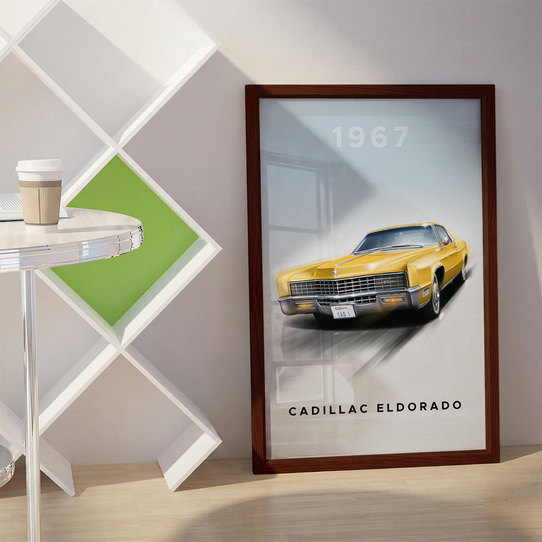 Yellow Sports Car Wall Art (SP42)